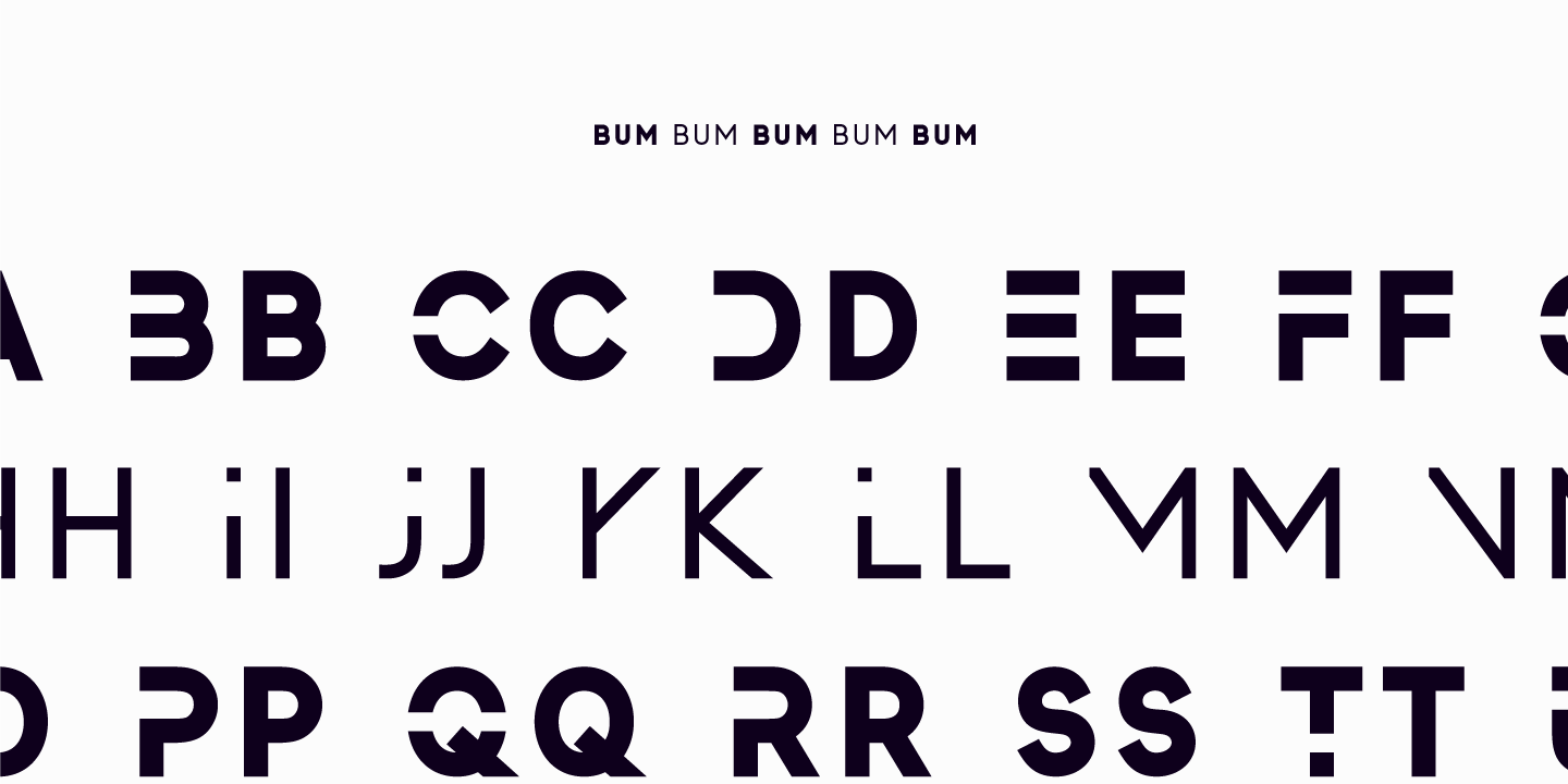 Пример шрифта Bumbon Regular